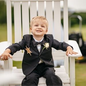 Peanut Butter Collection Black Toddler's Tuxedo